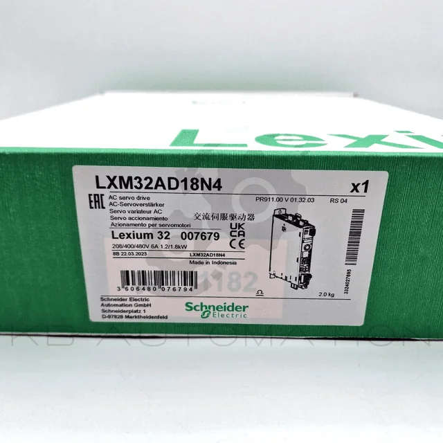 LXM32AD18N4 Schneider Electric — jauna rūpnīcas aizzīmogošana