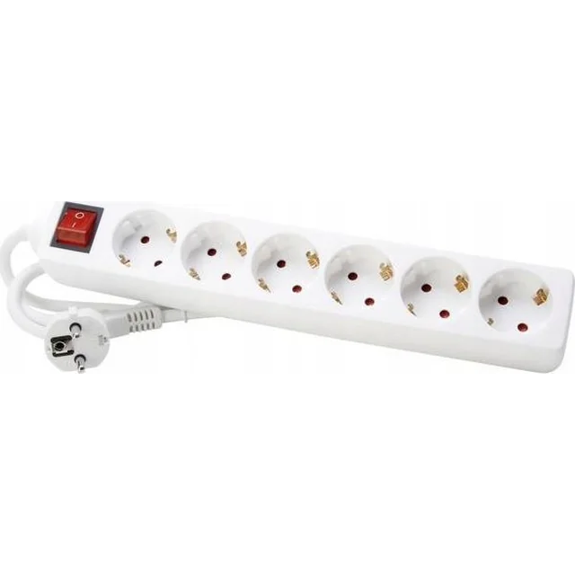 M-CAB SOCKET STRIP power strip 6 PORT W/ SWITCH