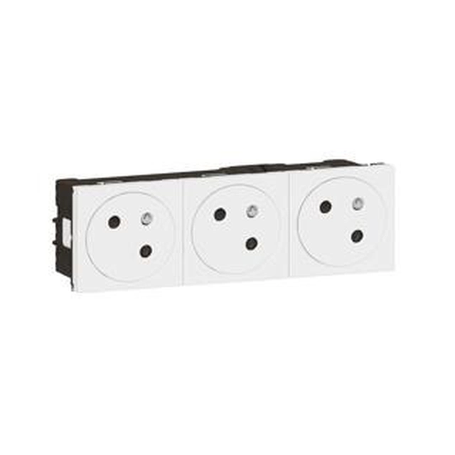 M45:Gniazdo DLP 3x2P+Z connessione tramite terminale automatyczne-6 moduli bianchi 16A-250V~