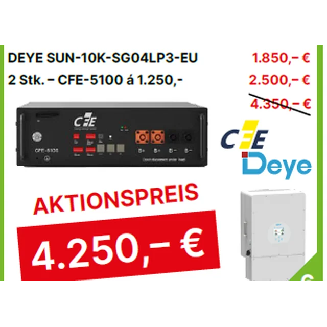 Määra Deye SUN-10K-SG04LP3-EU ja 2x CFE-5100