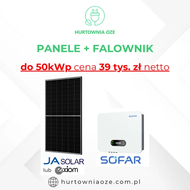 Määra paneelid 50KW + Deye Inverter 50KW