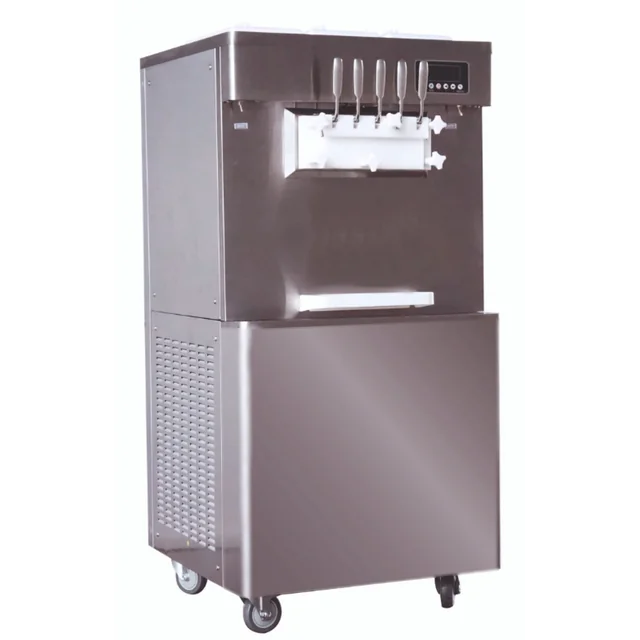 Macchina per il gelato italiana RQMB33 | 3 aromi + 2 mix | macchina per il gelato | raffreddamento notturno | pompa di aerazione | 3x7 l