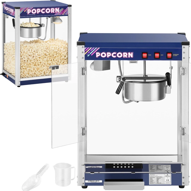 Machine à popcorn professionnelle et efficace 1350W 8 oz Royal Catering RCPR-1350