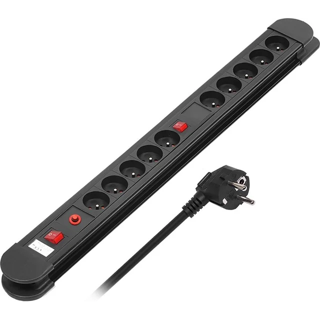 Maclean Energy power strip 10 sockets 1.5 m black (mce10)