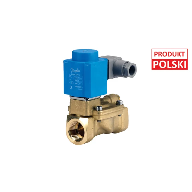 Mágnesszelep EV220B 20B NC, G 3/4", sárgaréz, PZH tanúsítvány