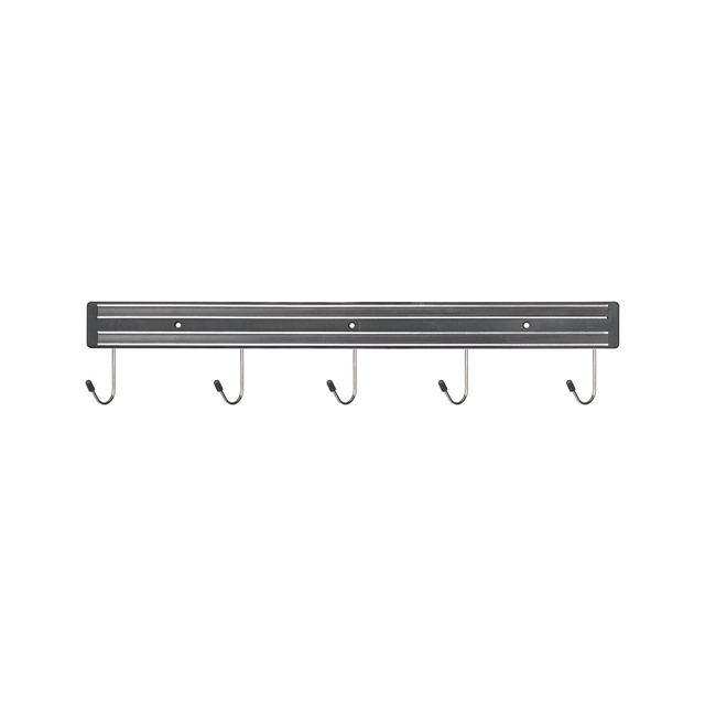 Magnetic strip with hooks, L 450 mm