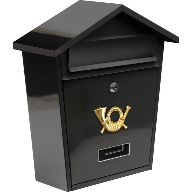 Mailbox with a roof - black