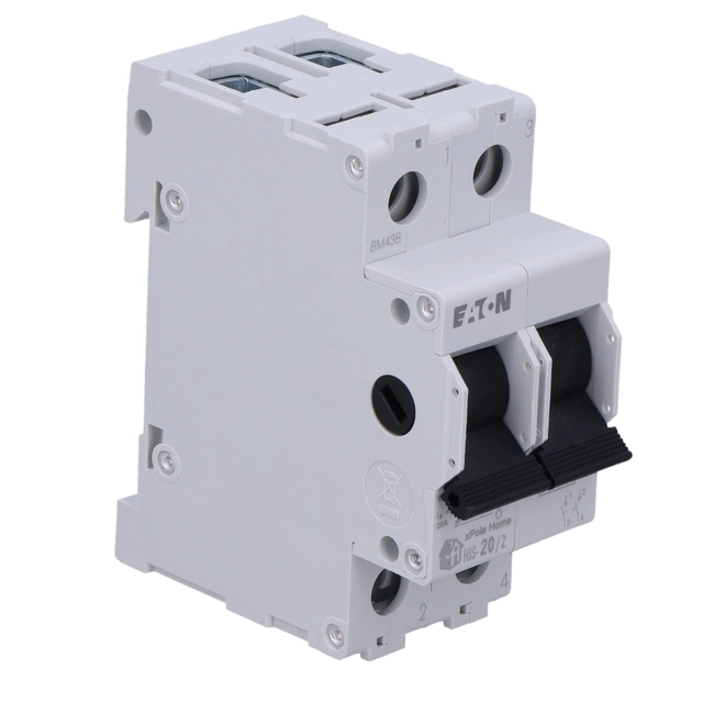 Main (insulating) switch,20A, 2-biegunowy HIS-20/2