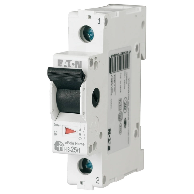 Main (insulating) switch,25A, 1-biegunowy HIS-25/1