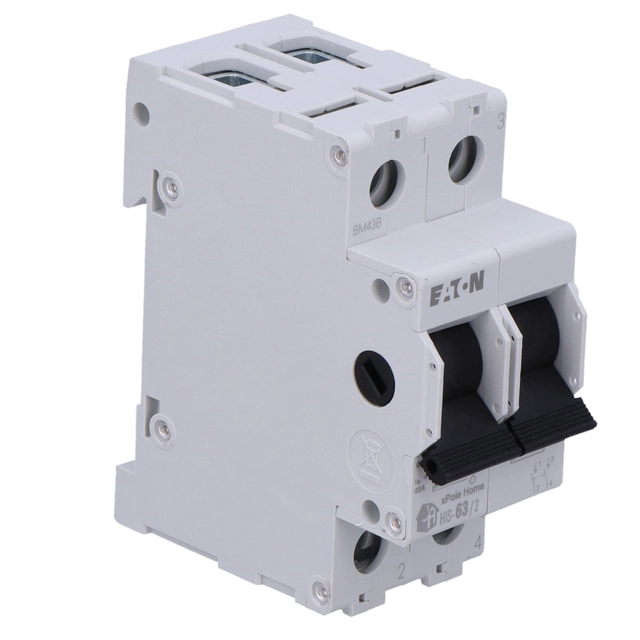 Main (insulating) switch,63A, 2-biegunowy HIS-63/2