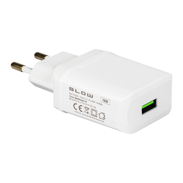 Mains charger USB port QC3.0 18W