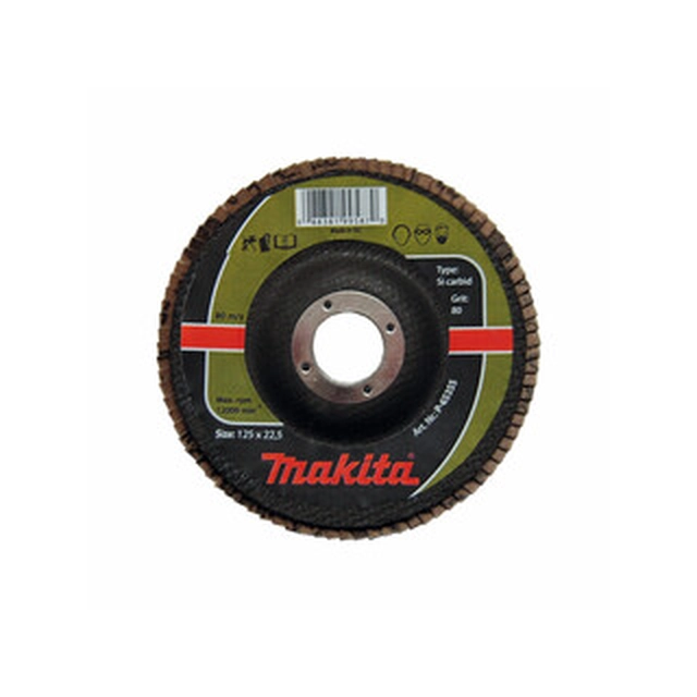 Makita 115 x 22,23 mm | Cereale: 120 | roata de polizare lamelara