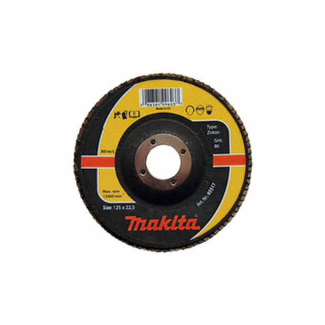 Makita 115 x 22,23 mm | Grain: 120 | lamellar grinding wheel