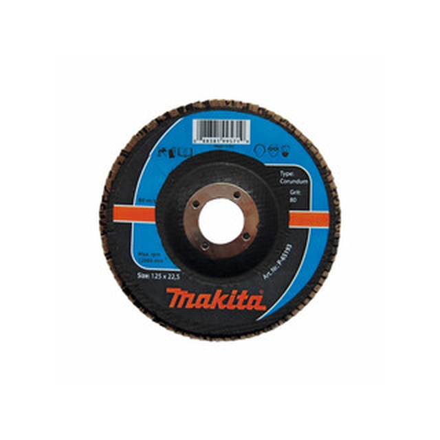 Makita 115 x 22,23 mm | Κόκκος: 80 | ελασματοειδής τροχός λείανσης