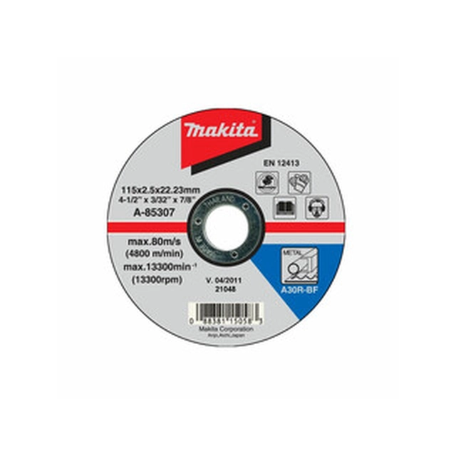 Makita 115 x 22,23 x 2,5 mm cutting disc