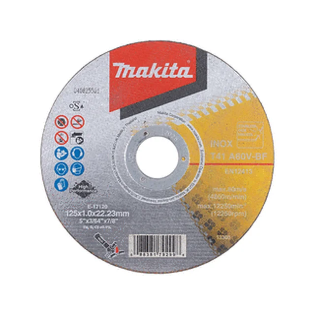 Makita 125 x 22,23 x 1 mm disque à tronçonner 12 pc