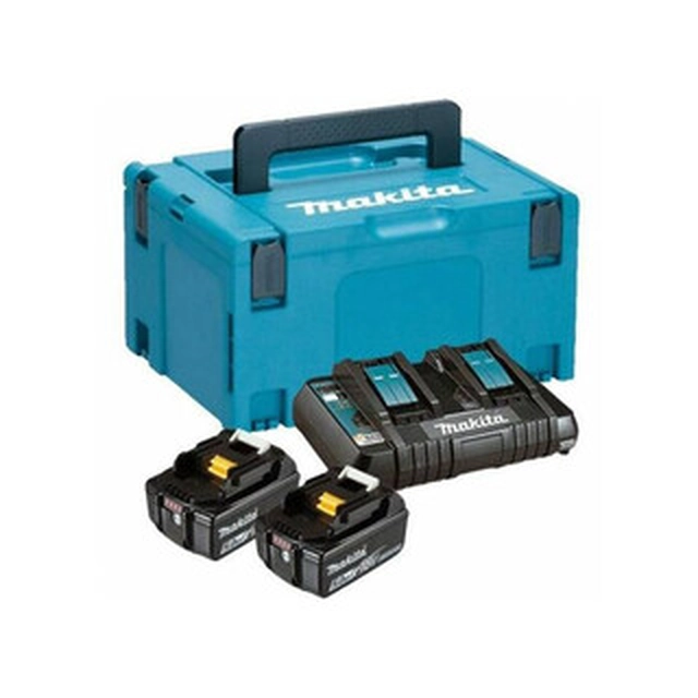 Makita 2xBL1850 + DC18RD Akku und Ladegerät Set