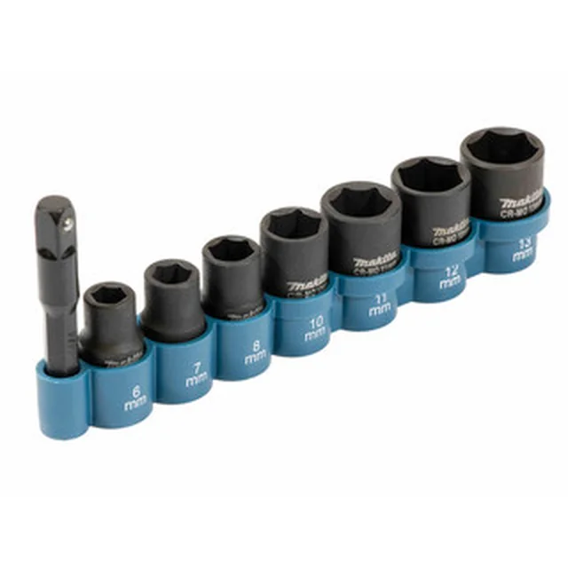 Makita 8 one-piece machine socket wrench set 1/4 inch CR-MO