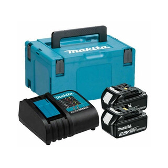 Makita BL1830 + DC18RC accu- en opladerset 18 V | 3 Ah