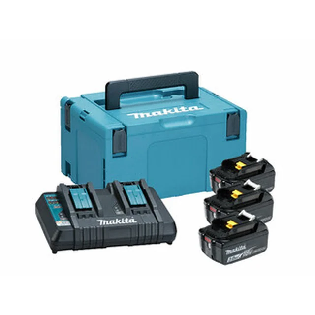 Makita BL1830B+DC18RD akku ja laturisarja 18 V | 3 Ah