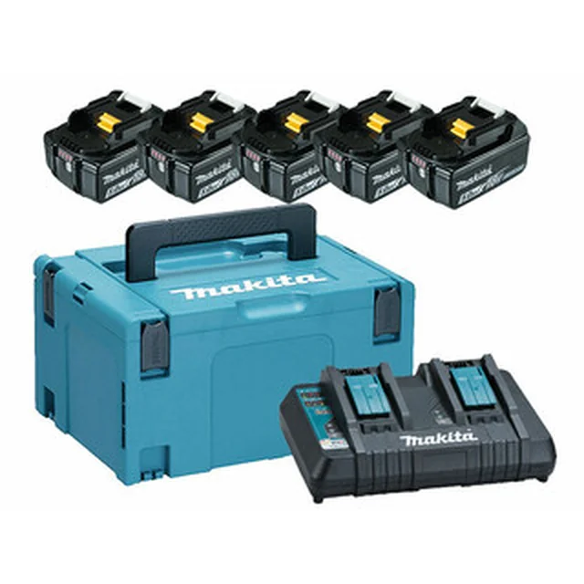 Makita BL1850B+DC18RD accu- en opladerset 18 V | 5 Ah