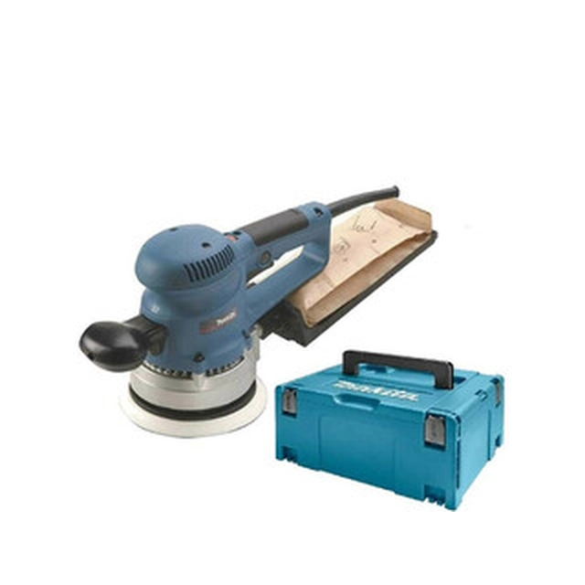 Makita BO6030J electric eccentric sander 230 V | 310 W | 150 mm | 8000 to 20000 RPM | in MakPac