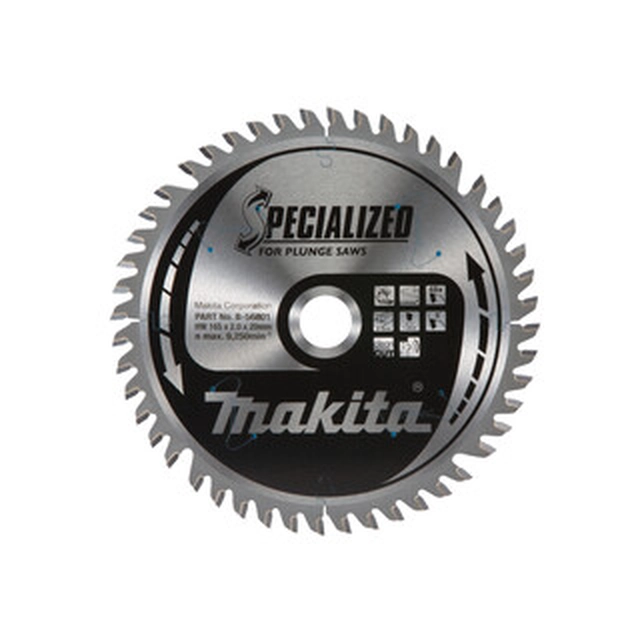 Makita circular saw blade 165 x 20 mm | number of teeth: 48 db | cutting width: 2 mm 10 pcs