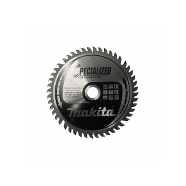 Makita circular saw blade 165 x 20 mm | number of teeth: 48 db | cutting width: 2,2 mm