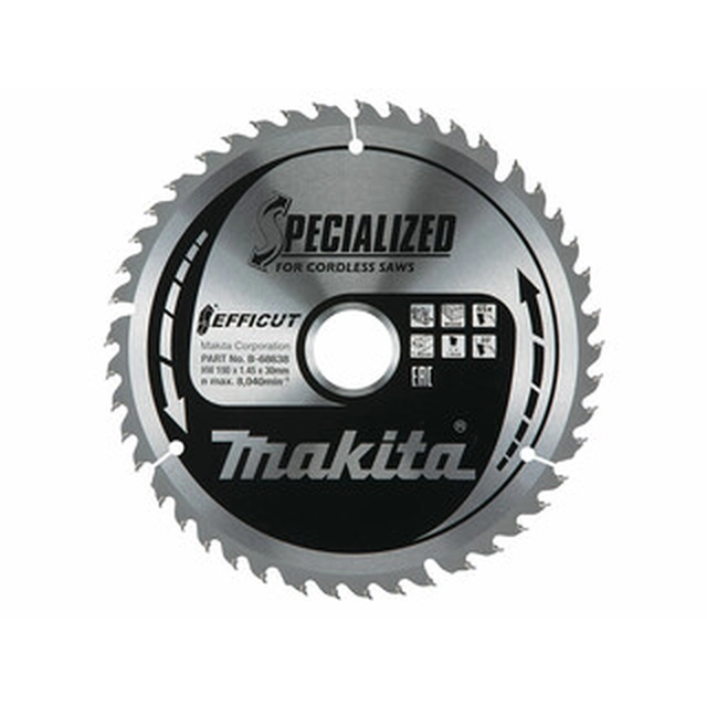 Makita circular saw blade 190 x 30 mm | number of teeth: 45 db | cutting width: 1,45 mm