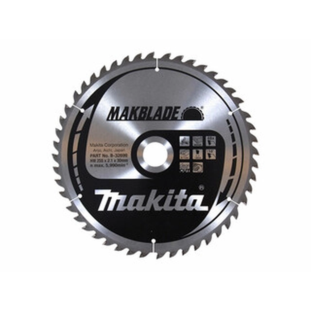 Makita circular saw blade 255 x 30 mm | number of teeth: 48 db | cutting width: 2,1 mm