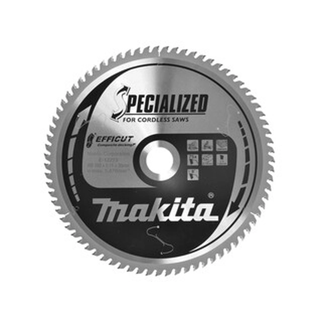 Makita circular saw blade 260 x 30 mm | number of teeth: 75 db | cutting width: 2,15 mm