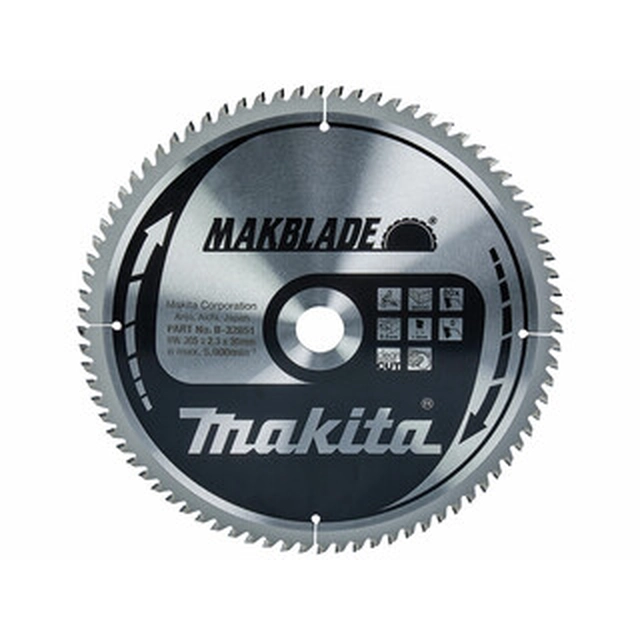 Makita circular saw blade 305 x 30 mm | number of teeth: 80 db | cutting width: 2,3 mm
