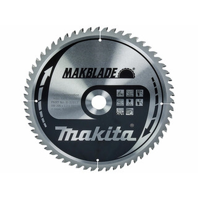 Makita cirkelsågblad 305 x 30 mm | antal tänder: 60 db | skärbredd: 2,3 mm