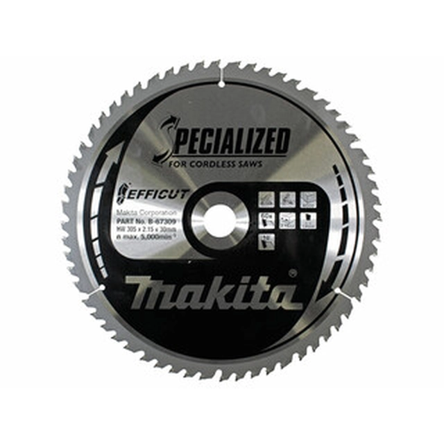 Makita cirkelzaagblad 305 x 30 mm | aantal tanden: 60 db | snijbreedte: 2,15 mm