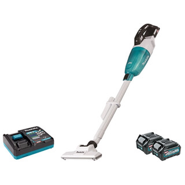 Makita CL001GD217 akumulátorový ručný vysávač 40 V | 0,73 l | Carbon Brushless | 2 x 2,5 Ah batéria + nabíjačka | V kartónovej krabici