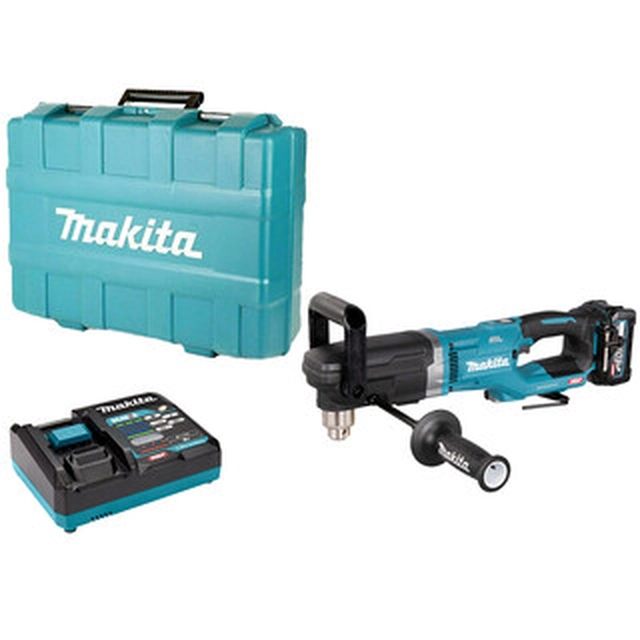 Makita DA001GM101 Akku-Winkelbohrschrauber 40 V | 136 Nm | 13 mm | Carbon bürstenlos | 1 x 4 Ah Akku + Ladegerät | In einem Koffer