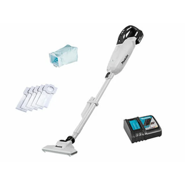 Makita DCL285FRFW cordless handheld vacuum cleaner 18 V | 0,5 l | Carbon Brushless | 1 x 3 Ah battery + charger | In a cardboard box