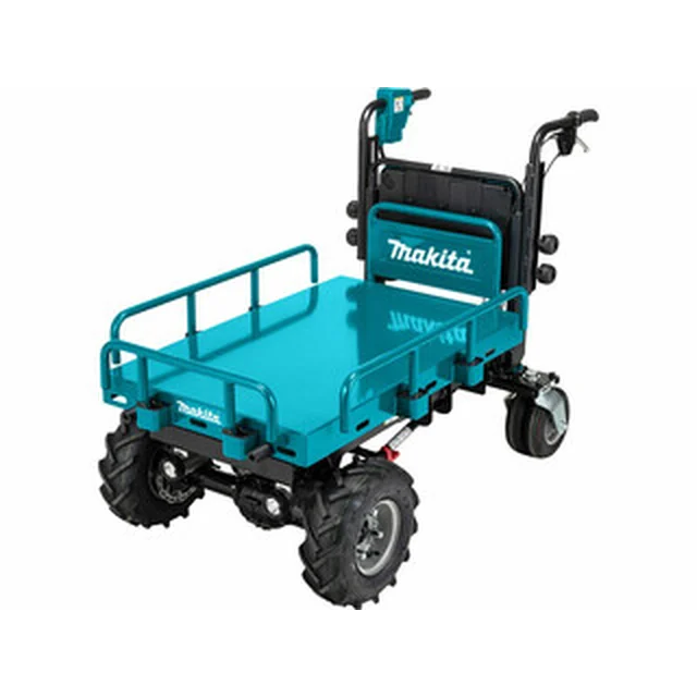 Makita DCU601Z akkukottikärryt 2 x 18 V | 180 kg | 0 - 5 km/h | Hiiliharjaton | Ilman akkua ja laturia