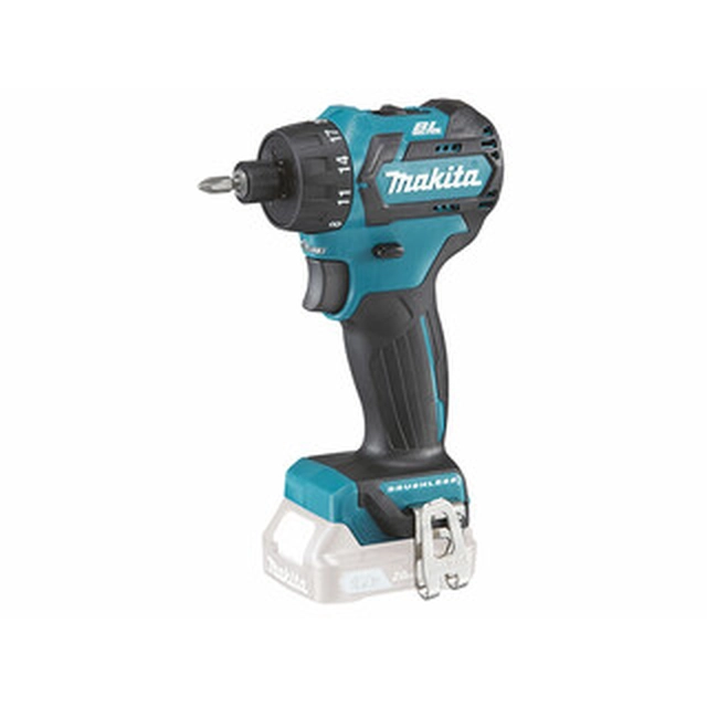 Makita DF032DZ akumulátorový vŕtací skrutkovač s držiakom bitov 10,8 V/12 V | 21 Nm/35 Nm | Carbon Brushless | Bez batérie a nabíjačky | V kartónovej krabici