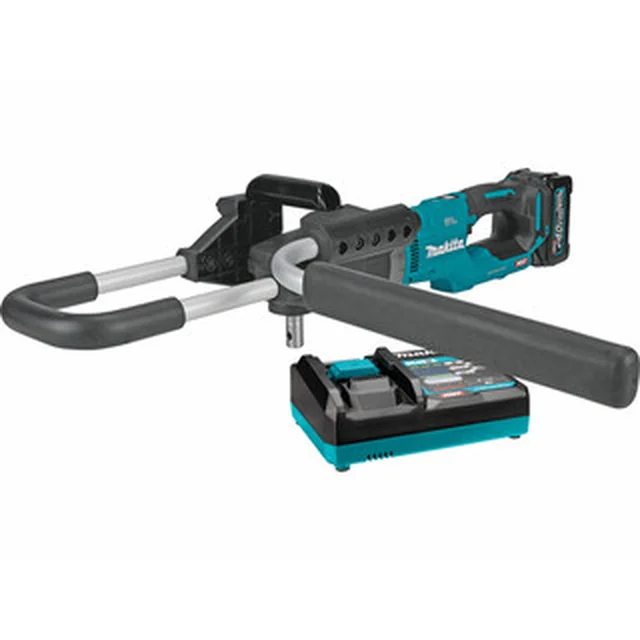 Makita DG002GM101 cordless vertical earth drill 40 V | 200 mm | 0 - 400 RPM/0 - 1500 RPM | Carbon Brushless | 1 x 4 Ah battery + charger | In a cardboard box