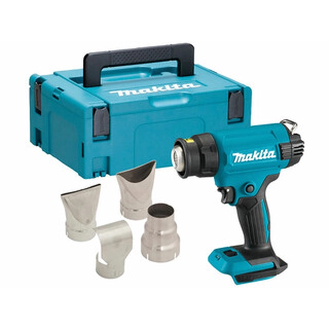 Makita DHG181ZJ Akku-Heißluftgebläse 18 V | 150 - 550 °C | Carbon bürstenlos | Ohne Akku und Ladegerät