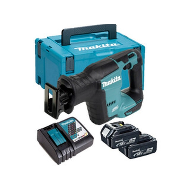 Makita DJR188RTJ akkus orrfűrész 18 V | 255 mm | Szénkefementes | 2 x 5 Ah akku + töltő | MakPac-ban