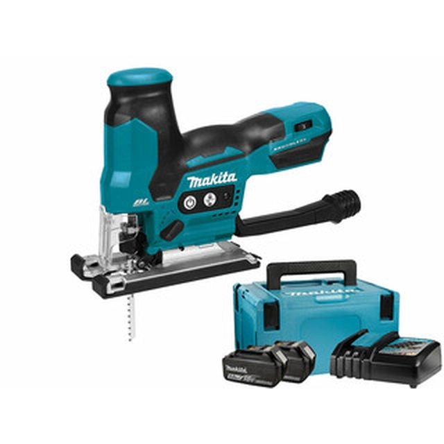 Makita DJV185RTJ accu ijzerzaag 18 V | 135 mm | Koolborstelloos | 2 x 5 Ah accu + lader | in MakPac