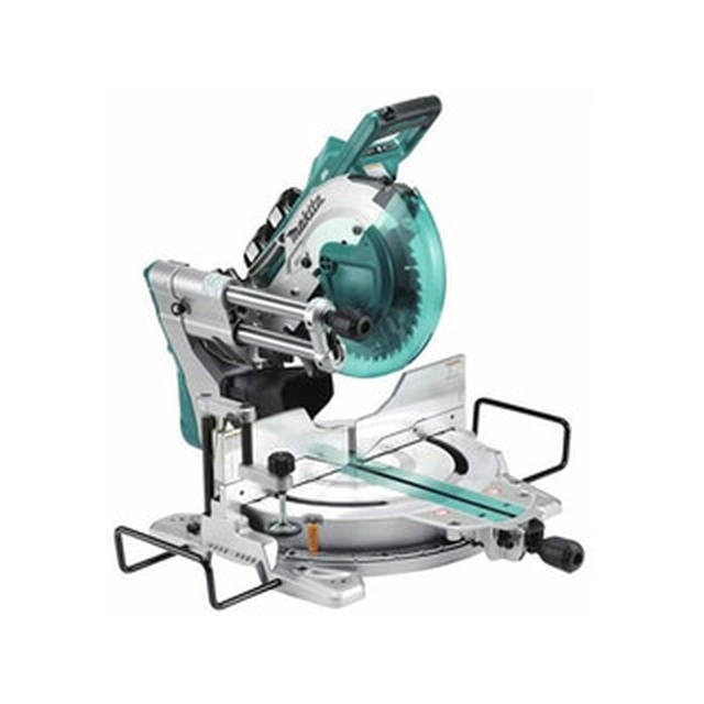 Makita DLS111ZU cordless miter saw 2 x 18 V | Saw blade 260 mm x 30 mm | Cutting max. 68 x 310 mm | Carbon Brushless | Without battery and charger