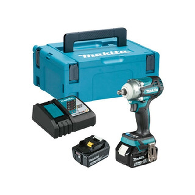 Makita DTW300RTJ cordless impact driver 18 V | 0 - 330 Nm | 1/2 inches | Carbon Brushless | 2 x 5 Ah battery + charger | in MakPac