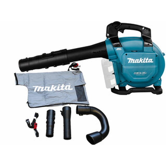 Makita DUB363ZV akkupuhallin-imuri 2 x 18 V | 858 m³/h | 65 m/s | Hiiliharjaton | Ilman akkua ja laturia