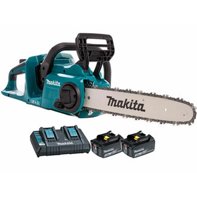 Makita DUC353PR2 Akku-Kettensäge 2 x 18 V | 350 mm | Carbon bürstenlos | 2 x 3 Ah Akku + Ladegerät | Im Karton