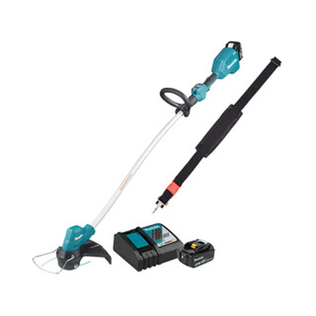 Makita DUR189RTE Akku-Rasentrimmer 18 V | 300 mm | Carbon bürstenlos | 2 x 5 Ah Akku + Ladegerät