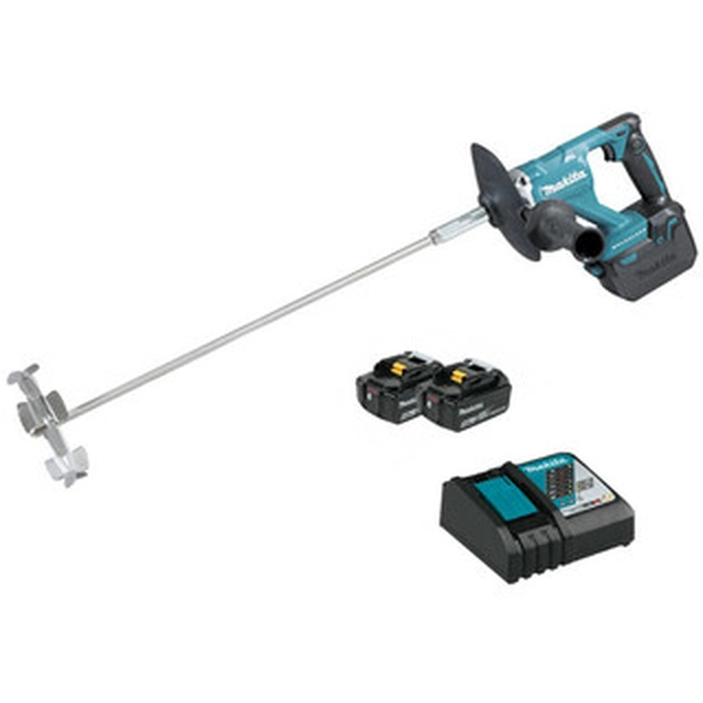 Makita DUT130RTE Akku-Handmixer 18 V | Carbon bürstenlos | 2 x 5 Ah Akku + Ladegerät | Im Karton