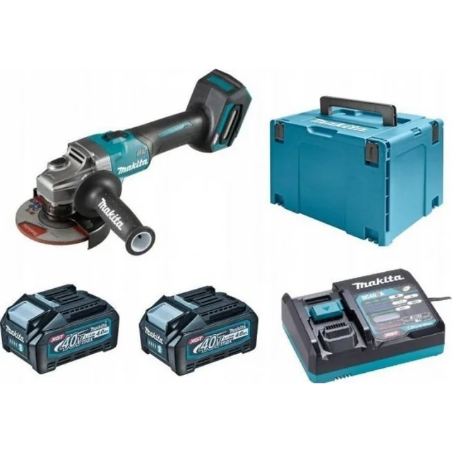 Makita dzirnaviņas AKUMULATORA LEŅĶA dzirnaviņas 125MM 40V XGT 2*4.0AH MAKPAC